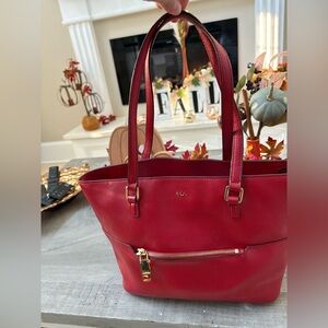 Ralph Lauren Cherry Red Tote